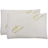 Baldiflex Lot de 2 Oreillers à Mémoire de forme, Housse en Aloe vera, Paire de Coussins Anti-Transpiration, Anti-Acarien et Hypo-Allergénique