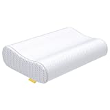 UTTU Oreiller Ergonomique à Mémoire de Forme, Oreiller Cervical avec Hauteurs Réglables, Coussin avec Housse Hypoallergénique Lavable en Fibre de Bambou, Thérapeutique Design Réduit Les Douleurs