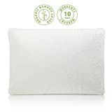 ZenPur - Oreiller Mémoire de Forme Premium Orthopédique & Ergonomique avec Housse en Viscose de Bambou Bio Anti-Acariens Hypoallergénique et Garniture en Mousse Cervicale Maintien de la Nuque 100% Visco-Elastique Enrichie à l'Huile de Soja, idéal pour toutes les morphologies et positions de couchage. (40x60cm-Normal)